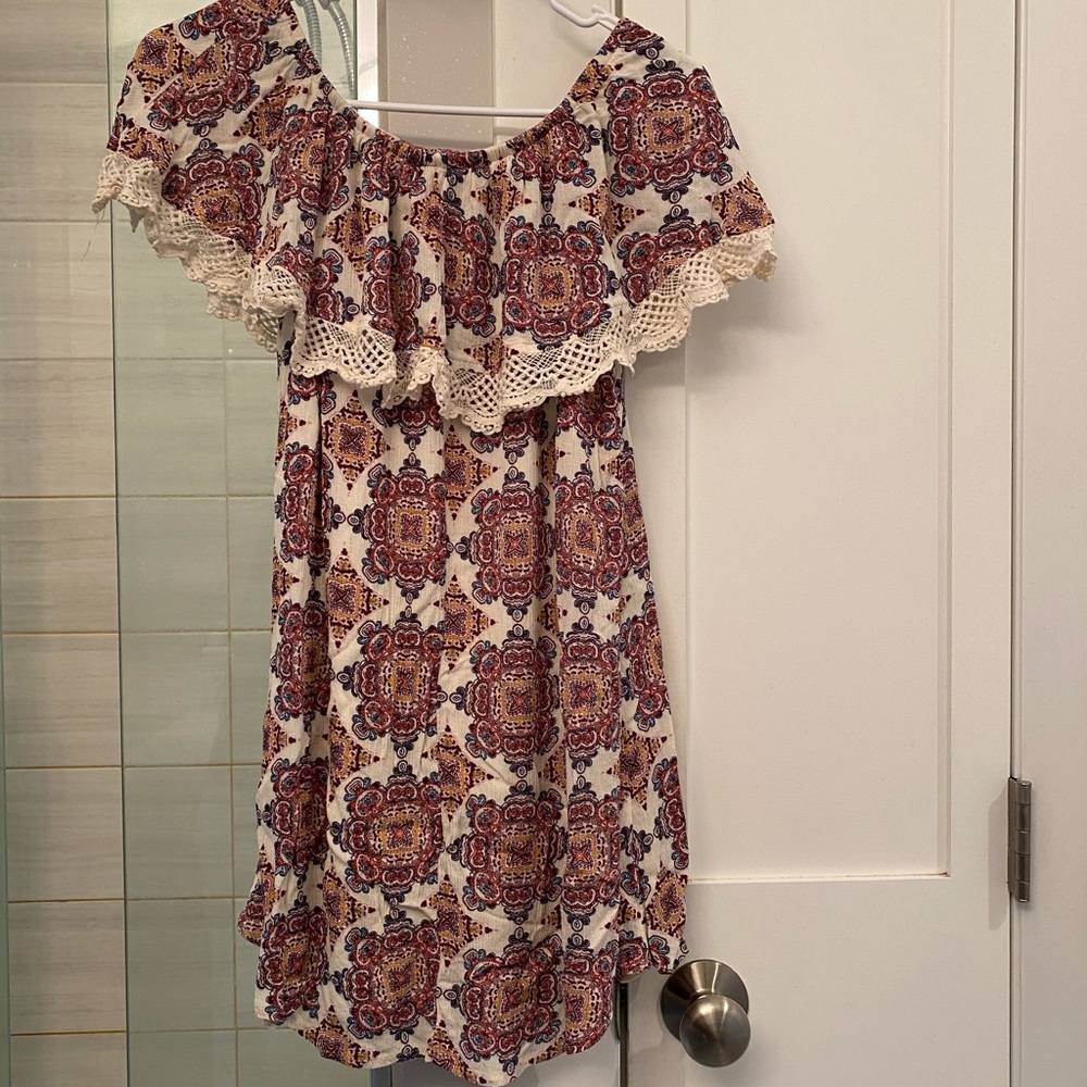 Off-the-Shoulder Floral Beach Coverup/Dress
